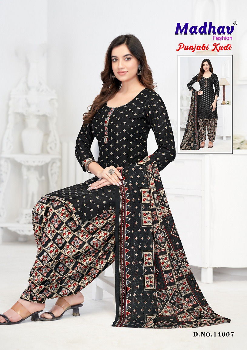 Punjabi Kudi Vol 14 By Madhav Printed Cotton Dress Material Wholesale Price In Surat
